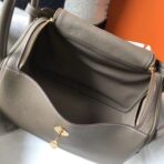 HERM Lindy 30cm Bag In Taupe   GHW - Image 8