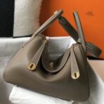 HERM Lindy 30cm Bag In Taupe   GHW
