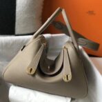 HERM Lindy 30cm Bag In Gris Tourterelle   GHW