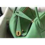 HERM Lindy 30cm Bag In Vert Criquet   GHW - Image 4