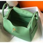 HERM Lindy 30cm Bag In Vert Criquet   GHW - Image 8