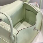 HERM Lindy 30cm Bag In Vert Fizz   PHW - Image 9
