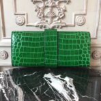 HERM Medor Clutch Bag In Bamboo Crocodile - Image 2