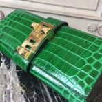 HERM Medor Clutch Bag In Bamboo Crocodile - Image 3
