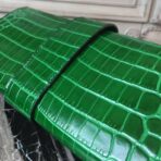 HERM Medor Clutch Bag In Bamboo Crocodile - Image 5