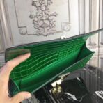 HERM Medor Clutch Bag In Bamboo Crocodile - Image 8