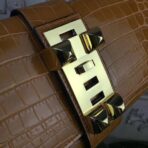 HERM Medor Clutch Bag In Camarel Embossed crocodile - Image 3