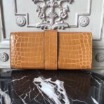 HERM Medor Clutch Bag In Camarel Embossed crocodile - Image 4