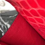 HERM Medor Clutch Bag In Cherry Embossed crocodile - Image 8