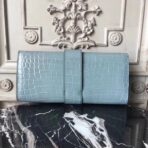 HERM Medor Clutch Bag In Ciel Embossed crocodile - Image 3