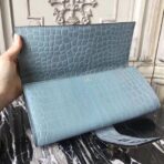 HERM Medor Clutch Bag In Ciel Embossed crocodile - Image 6
