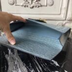 HERM Medor Clutch Bag In Ciel Embossed crocodile - Image 8