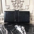 HERM Medor Clutch Bag In Black Crocodile - Image 2