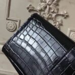 HERM Medor Clutch Bag In Black Crocodile - Image 5