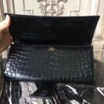 HERM Medor Clutch Bag In Black Crocodile - Image 6