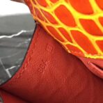 HERM Medor Clutch Bag In Orange Crocodile - Image 7