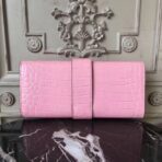 HERM Medor Clutch Bag In Pink Crocodile - Image 2