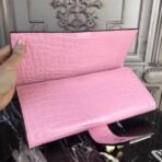 HERM Medor Clutch Bag In Pink Crocodile - Image 5