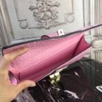 HERM Medor Clutch Bag In Pink Crocodile - Image 7