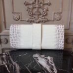 HERM Medor Clutch Bag In White Crocodile - Image 2