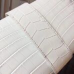 HERM Medor Clutch Bag In White Crocodile - Image 4