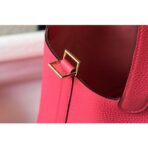 HERM Picotin Lock 18 Bag In Rose Lipstick - Image 4