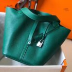 HERM Picotin Lock 22 Bag In Vert Vertigo