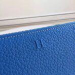 HERM Blue  Azap Zipped Wallet - Image 7