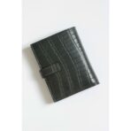 HERM Bearn Compact Wallet in Graphite Matte Alligator Leather - Image 9