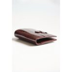 HERM Bearn Compact Wallet in Bordeaux Shiny Alligator Leather - Image 8