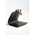 HERM Bearn Compact Wallet in Graphite Shiny Alligator Leather - Image 7