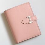 HERM Bearn Compact  Wallet in Rose Sakura Chevre Mysore Goatskin