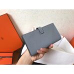 HERM Blue Lin  Bearn Gusset Wallet - Image 2
