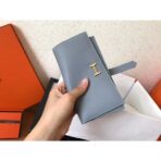 HERM Blue Lin  Bearn Gusset Wallet - Image 8