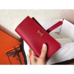 HERM Red  Bearn Gusset Wallet - Image 6