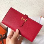 HERM Red  Bearn Gusset Wallet