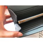 HERM Constance Long Wallet In Blue Lin - Image 6