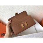 HERM Constance Long Wallet In Gold - Image 4