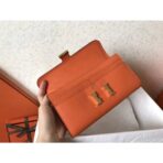 HERM Constance Long Wallet In Orange - Image 4