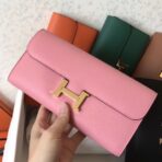 HERM Constance Long Wallet In Pink