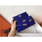 HERM Kelly Classic Long Wallet In Blue Electric - Image 4