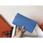 HERM Kelly Classic Long Wallet In Blue Jean - Image 3