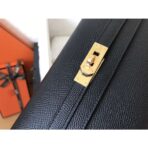 HERM Kelly Classic Long Wallet In Black - Image 4