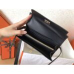 HERM Kelly Classic Long Wallet In Black - Image 6