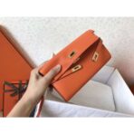 HERM Kelly Classic Long Wallet In Orange - Image 7