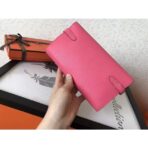 HERM Kelly Classic Long Wallet In Pink - Image 8
