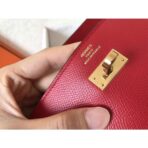 HERM Kelly Classic Long Wallet In Red - Image 7