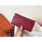HERM Kelly Classic Long Wallet In Ruby - Image 2
