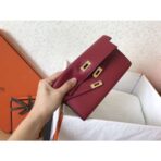 HERM Kelly Classic Long Wallet In Ruby - Image 8