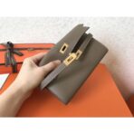 HERM Kelly Classic Long Wallet In Taupe - Image 6